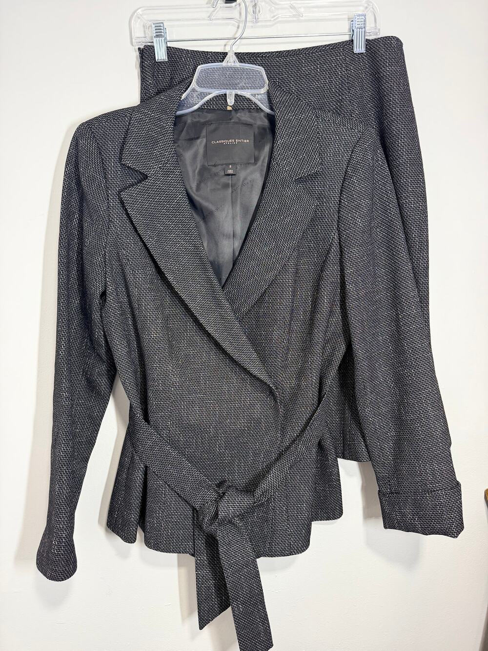 Classiques Entier belted blazer & Skirt Suit Set Size 8